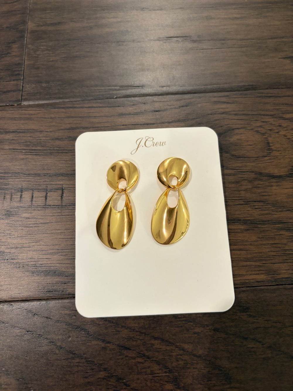 New With Tags JCrew Gold Drop Earrings